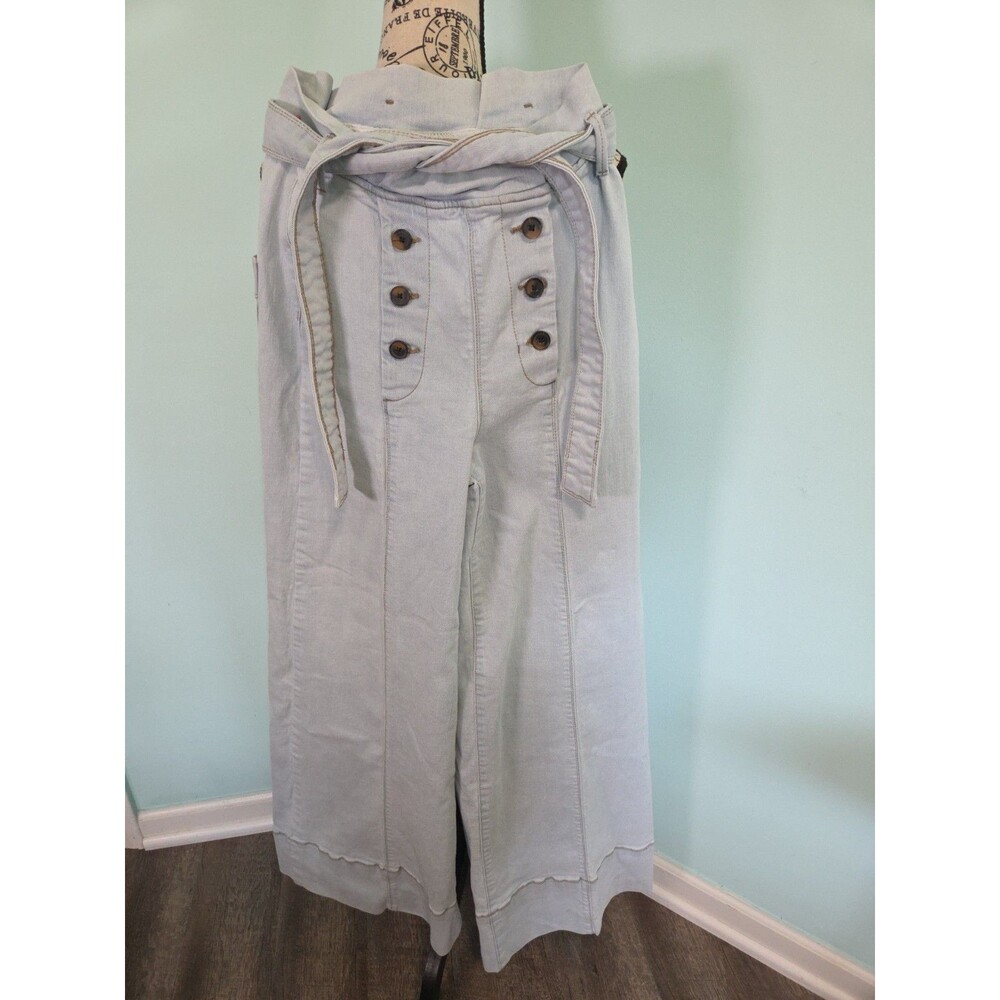 venus wide leg jeans belted high waist sailor flare 6 hippie boho festival